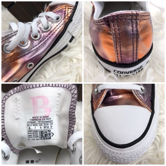 NWT Converse Vulc Metallic Dusk Pink/Yellow W - Picture 6 of 6